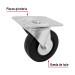Rodaja hule 6", placa giratoria c/balero, carga 150kg, FIERO