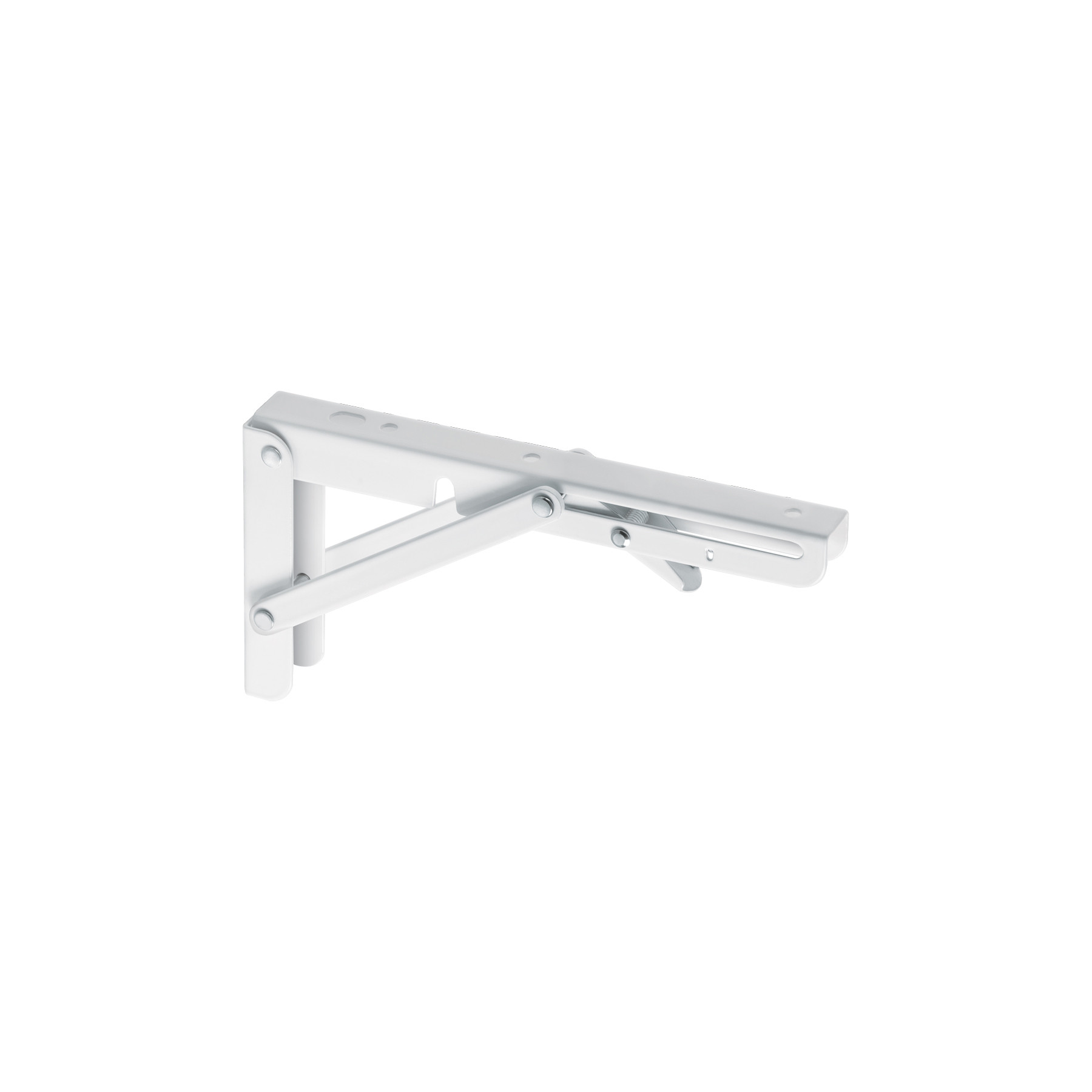 Ménsula plegable de acero blanca 4" x 8", FIERO