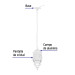 Arbotante tipo farol tradicional colgante p/exterior, blanco