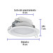 Luminario LED empotrable 6 W 6500 K, redondo, VOLTECK