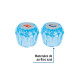 Juego 2 manerales acrílico azul p/lavabo y fregadero, BASIC
