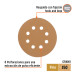 Paquete con 5 discos de lija 5" grano 150, 8 perforaciones