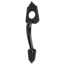 Chapetón metálico para puerta, acabado negro