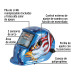 Careta electrónica para soldar sombra 9-13, águila, PRETUL
