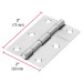 Bisagra rectangular 3" acero pulido, HERMEX
