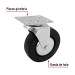 Rodaja hule 5", placa giratoria c/balero, carga 60kg, FIERO
