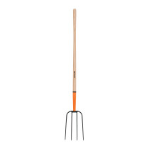 Bieldo para paja, 4 dientes, mango largo 48", TRUPER
