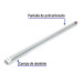 Tubo LED T8 18W G13 6500K blanca fría, transparente, VOLTECK