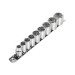 Juego de 9 dados cuadro 3/8" std, PRETUL