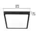 Luminario LED plafón 24W 6500K, cuadrado, negro, VOLTECK