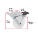 Rodaja de polietileno 2-1/2" placa giratoria con freno FIERO