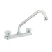 Mezcladora 8" fregadero cromo, cuello largo, acrílico, BASIC