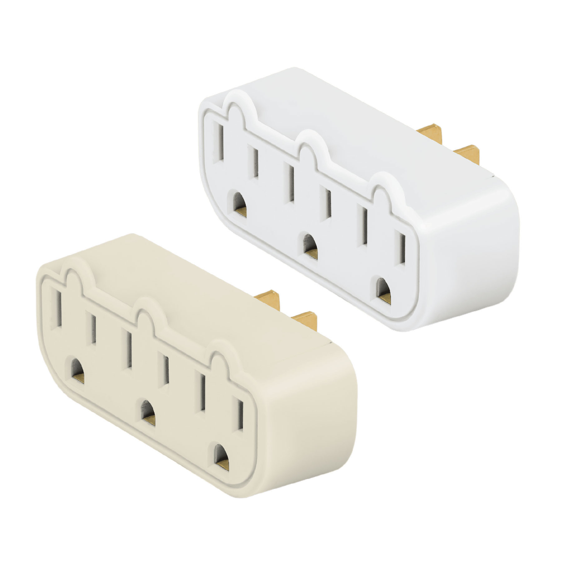 Multicontacto de barra triple aterrizado, a granel, VOLTECK
