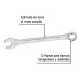 Llave combinada 15 mm x 190 mm de largo, PRETUL