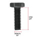 Bolsa con 100 tornillos 1/4" x 3/4" acero grado 5, FIERO