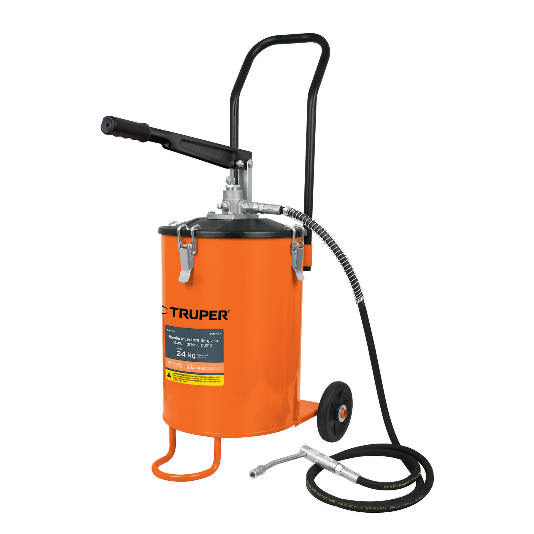 Bomba inyectora de grasa, 24 kg, TRUPER