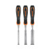 Juego de 3 formones mango Comfort Grip, TRUPER