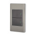 Placa armada acero inox 2 interruptores 1.5 módulos, Lisboa