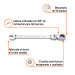 Llave combinada con matraca 13 mm flexible, EXPERT
