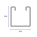 Perfil monocanal perforado de 3 m, 4 x 4 cm cal. 16, VOLTECK