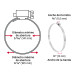 Bolsa con 5 abrazaderas sin fin #96, 5-9/16 - 6-1/2", FIERO
