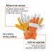 Guantes de carnaza y loneta, con refuerzo, unitalla, TRUPER