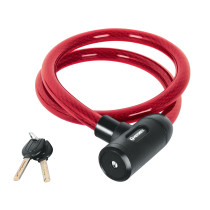 Candado de cable con llave, 20 mm X 1.20 m, HERMEX