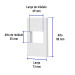 Placa 1 ventana, 1.5 módulos, línea Española, color blanco