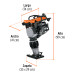 Bailarina compactadora 5.5 HP, motor Honda GX160, TRUPER