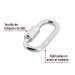 Bandola de acero de 1/4" con seguro, FIERO