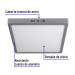 Luminario LED plafón 24W 6500K, cuadrado, gris, VOLTECK
