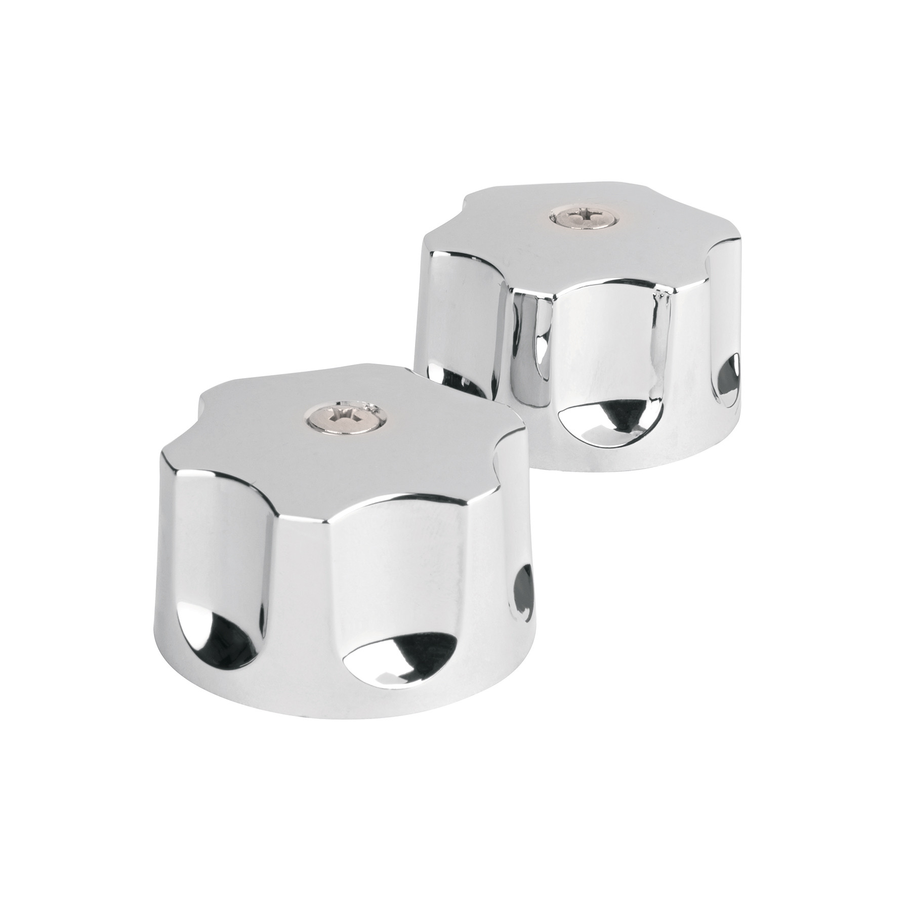 Juego de manerales hex de ABS p/lav-fregadero, cromo, BASIC