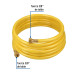 Manguera para gas, PVC amarilla, 3/8"flare, 4 m, FOSET