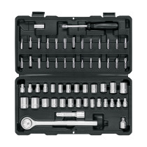 Juego de 60 herramientas 1/4" y 3/8" para mecánico, PRETUL
