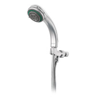 Regadera de teléfono 3-1/4", 5 funciones, con soporte, AQUA
