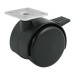 Rodaja tipo yoyo de 50 mm con placa, con freno, FIERO