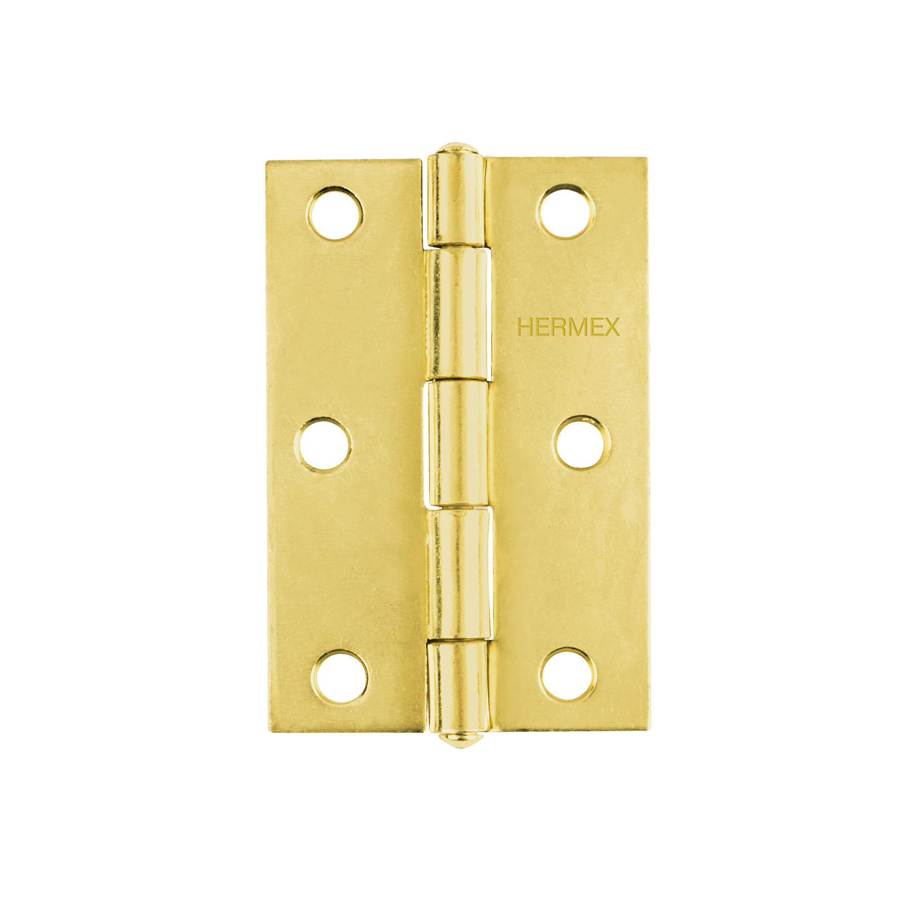 Bisagra rectangular 4" acero latonado, HERMEX