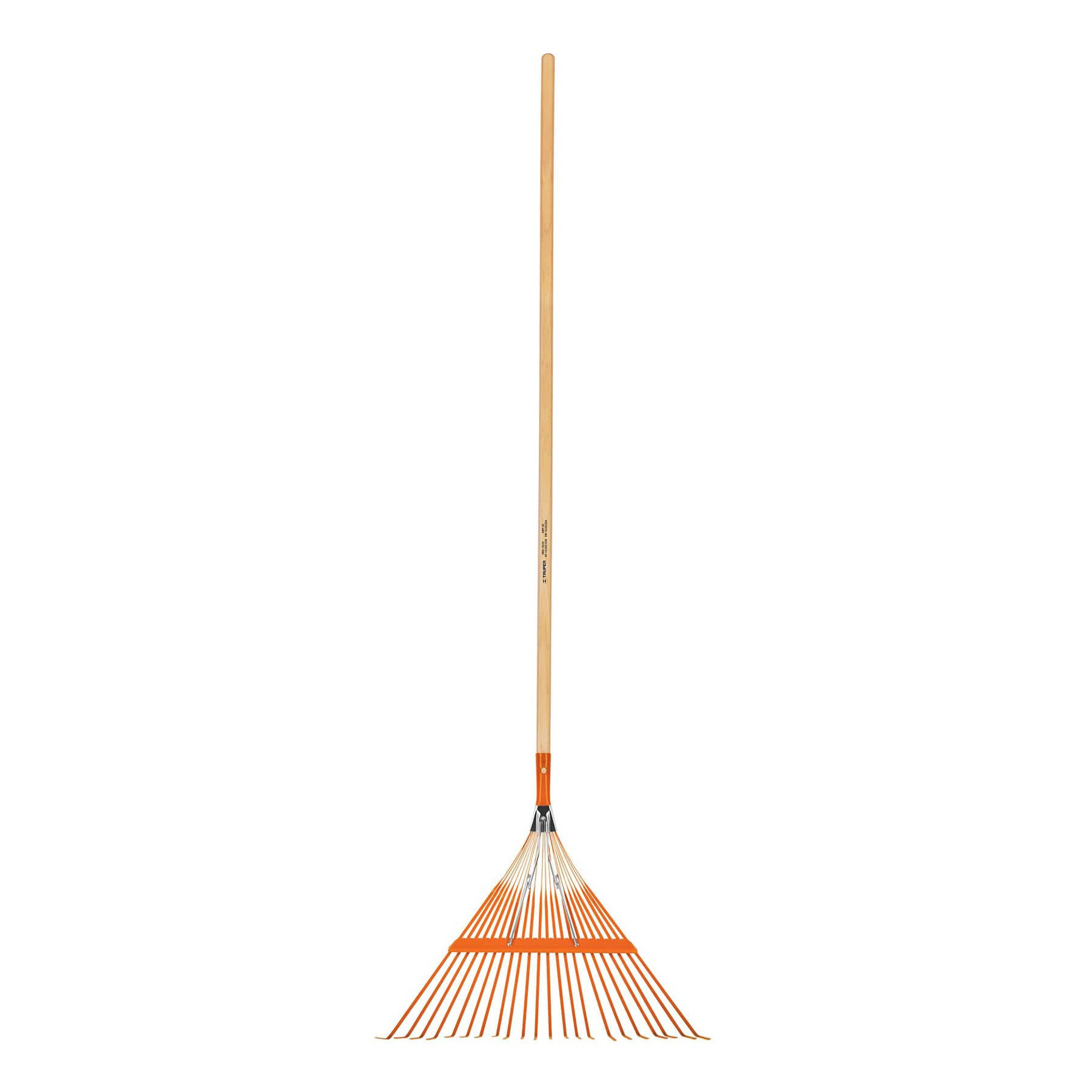 Escoba metálica para jardín, recta, 22 dientes, mango 48"