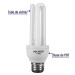 Lámpara triple T3 15 W luz de día en blíster, VOLTECK