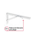 Ménsula plegable de acero blanca 6" x 12", FIERO