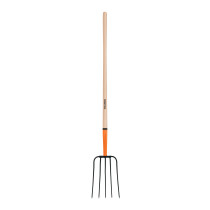 Bieldo para paja, 5 dientes, mango largo 48", TRUPER