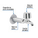 Llave 1/2" para fregadero con niple y chapetón, cromo, BASIC