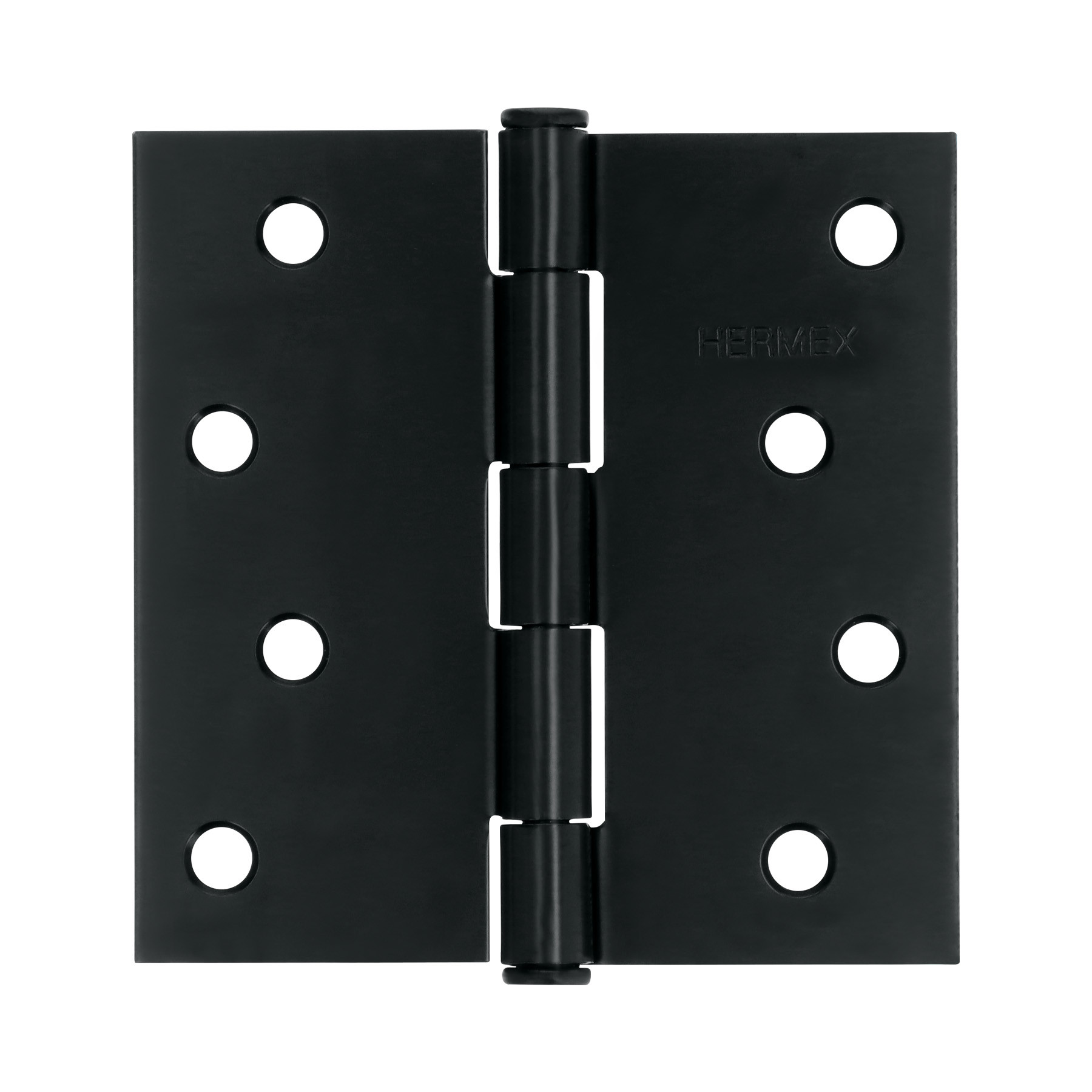 Bisagra cuadrada 4", negro mate, cabeza plana, HERMEX