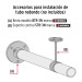 Tubo redondo de 3.0 m negro para closet, HERMEX