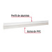 Guardapolvo fijo de 120 cm, blanco, HERMEX