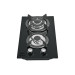 Parrilla gas empotrable 30cm, 2 quem, vidrio negro, RIVIERA