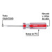 Desarmador plano 3/16 x 3" mango de PVC, PRETUL