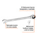 Llave combinada con matraca 10 mm x 154 mm largo, EXPERT