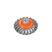 Carda tipo cónico 4" alambre trenzado, multi-rosca, TRUPER