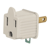 Adaptador 3 a 2, gris, a granel, VOLTECK